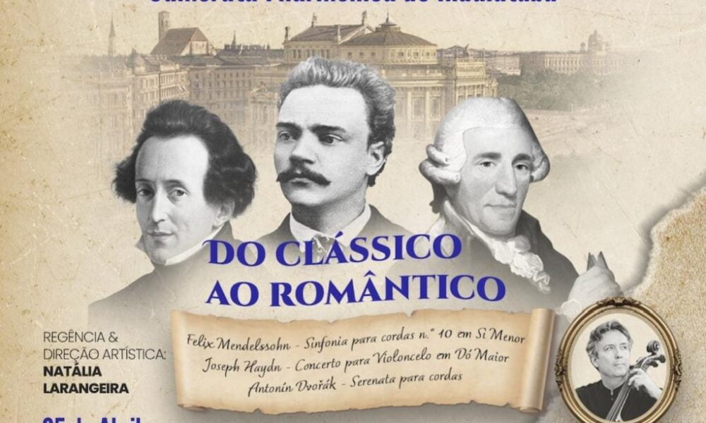 Camerata Filarmônica apresenta Do Clássico ao Romântico" em 5 de abril"